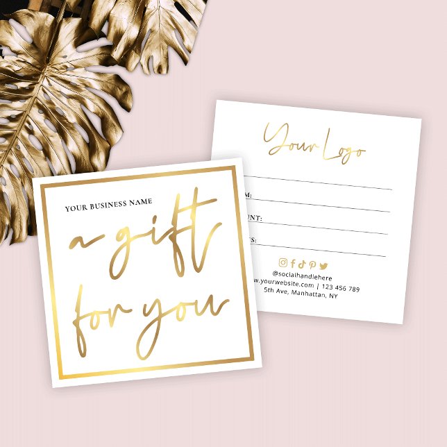Salon Glam Gold Logo Modern Gift Certificate (Creator Uploaded)