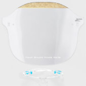 Salon Gold Glitter Face Shield (Front w/Glasses)