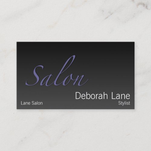 Salon Gradient Dark Business Cards