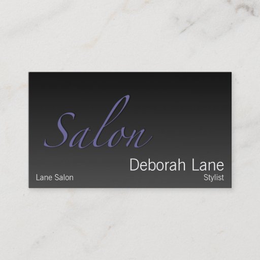 Customizable Salon Gradient Dark Business Cards