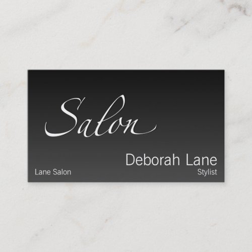 Salon Gradient Dark Business Card Templates