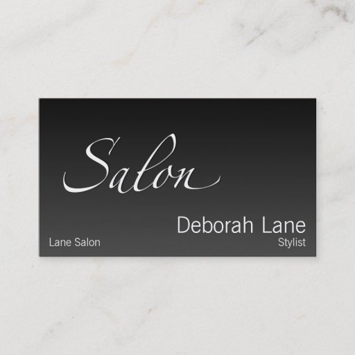 Customizable Salon Gradient Dark Business Card Templates