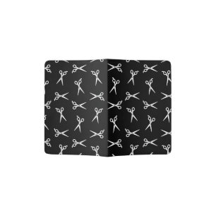Salon Hair Scissors Print Pattern Barber Shears Passport Holder