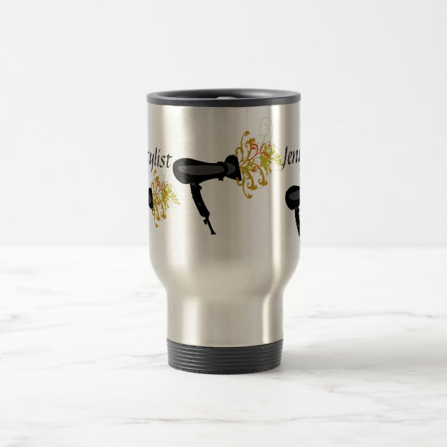 Salon Hair Stylist Air Dryer Travel Mug (Center)