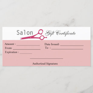 Hairstylist Gift Certificates Zazzle