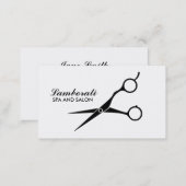 Salon Hair Stylist Hairdresser Professional White Business Card (Front/Back)