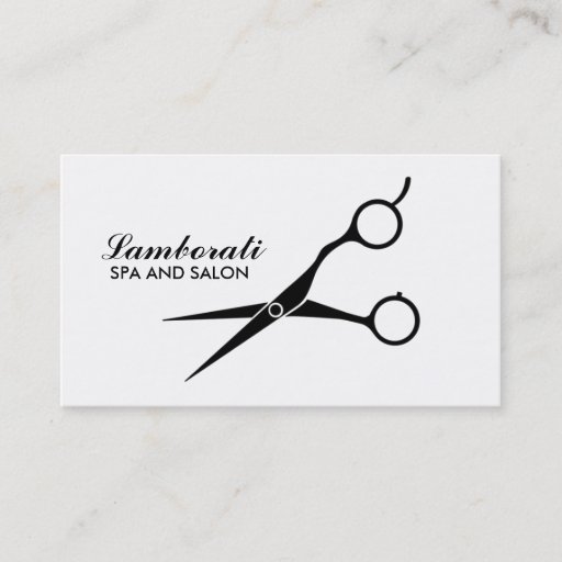 Customizable Salon Hair Stylist Hairdresser Professional White Business Card Templates