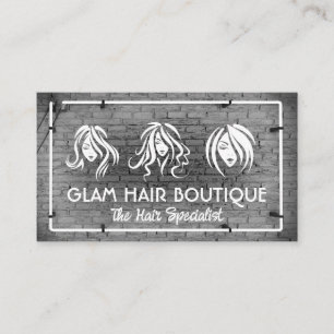 Salon Haircut Styles   Brick Wall Lights  Business Card