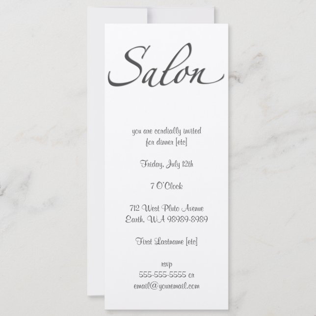 Salon Invitation (Front)