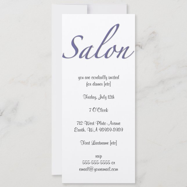 Salon Invitation (Front)