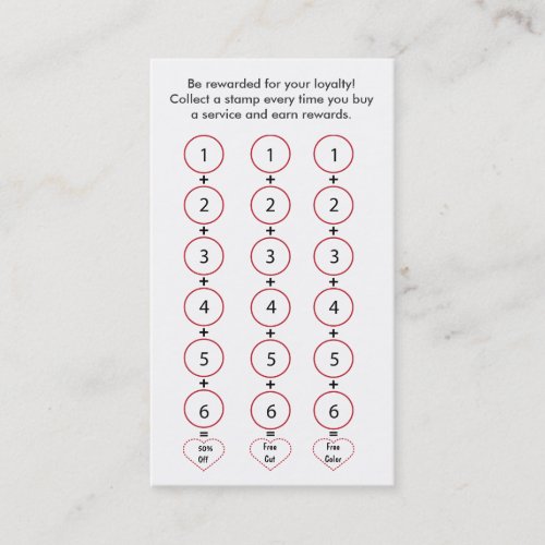 Salon Loyalty Business Card