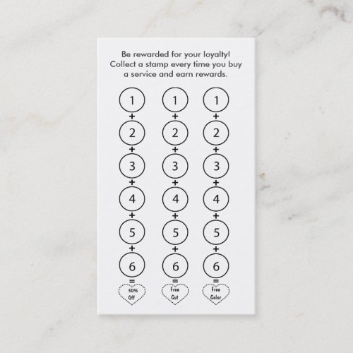 Salon Loyalty Business Card