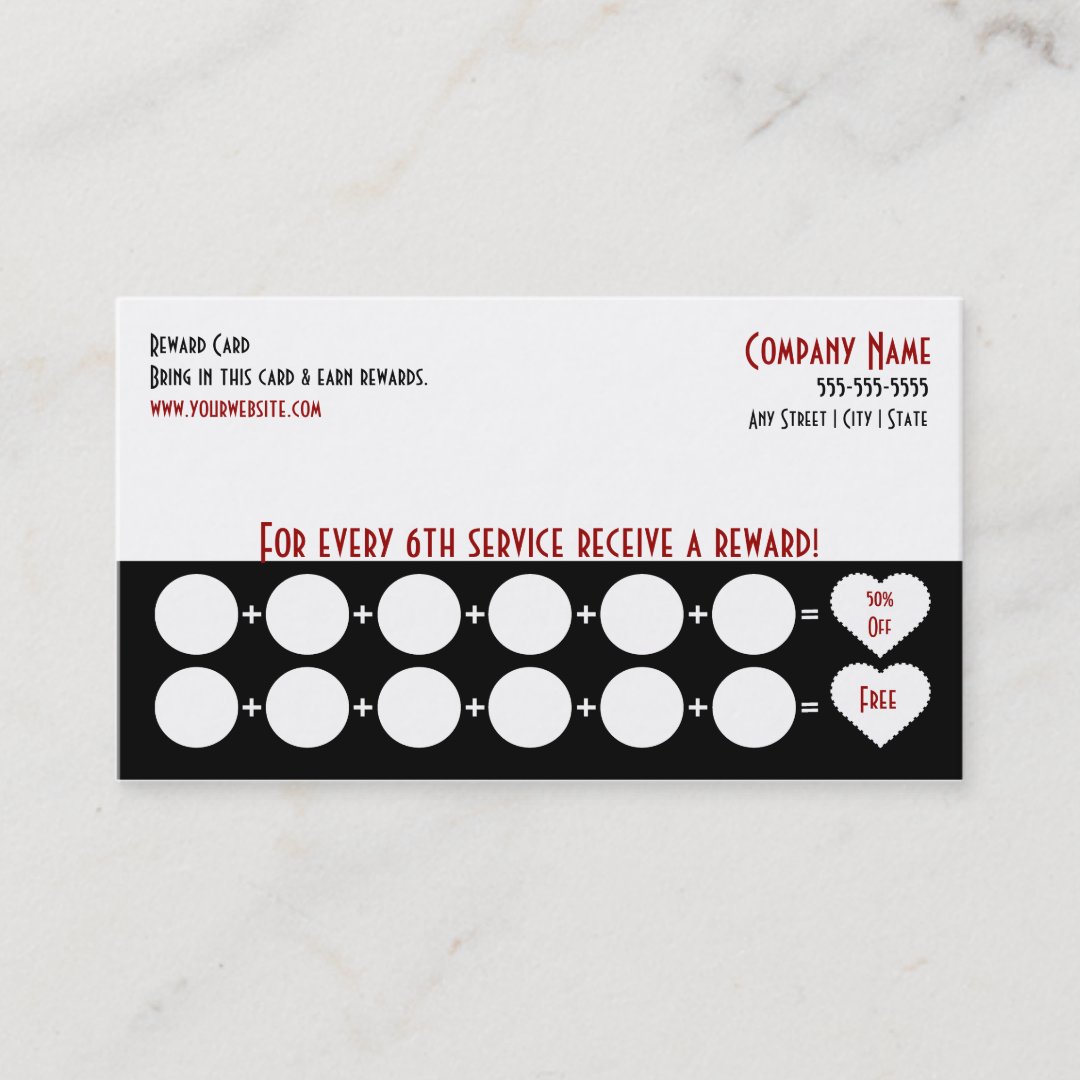 Salon Loyalty Business Card Punch Card | Zazzle