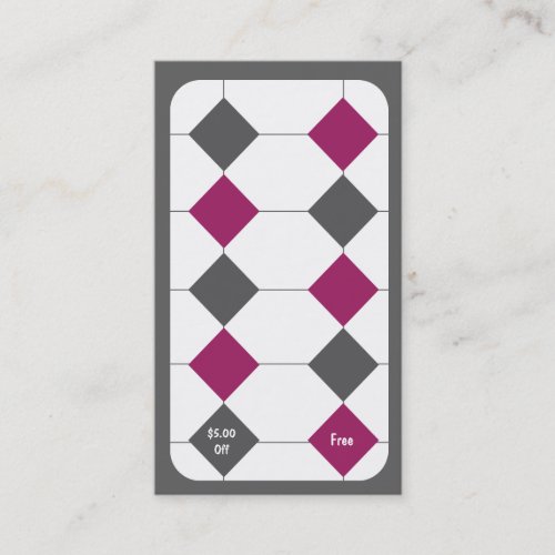 Salon Loyalty Business Card Punch Card