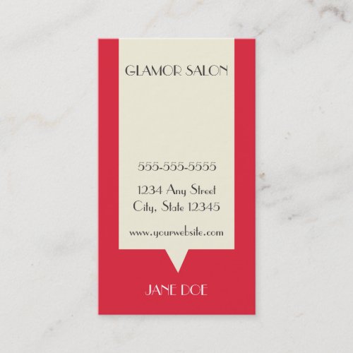 Salon Loyalty Business Card Punch Card