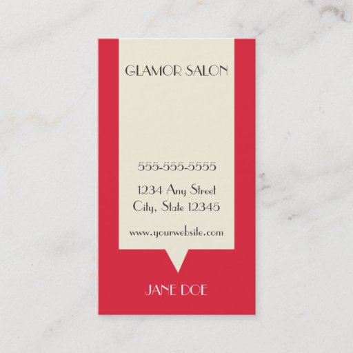 Customizable Salon Loyalty Business Card Punch Card