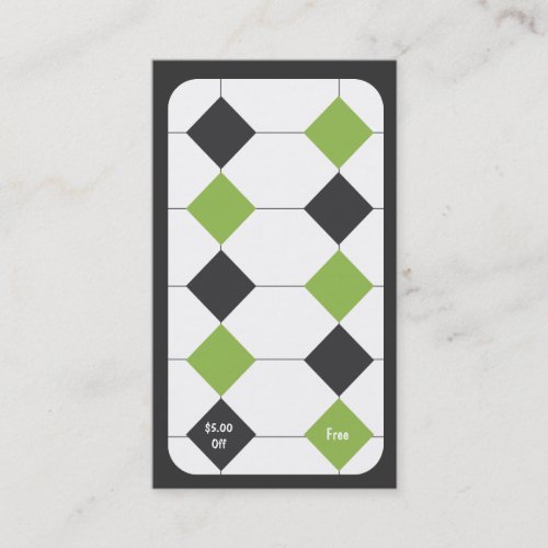 Salon Loyalty Business Card Punch Card