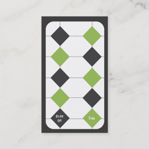 Customizable Salon Loyalty Business Card Punch Card