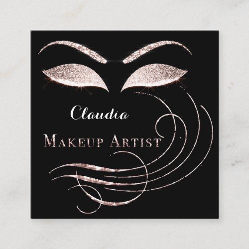 Salon Makeup Artist Appointment Card Black Rose