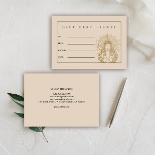 Salon Makeup Hair Lashes Beige Tarot Gift Card