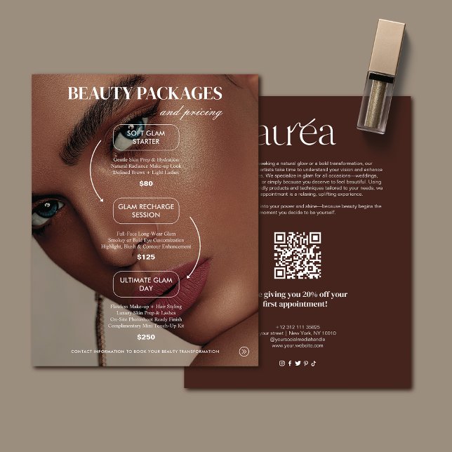 Salon Makeup Promotion Pricing Flyer (Creator Uploaded)