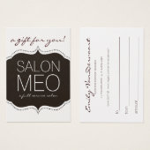 SALON MEO GIFT CARD (Front & Back)