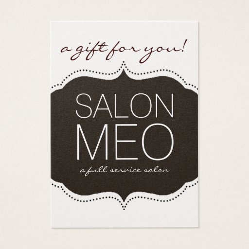 Customizable SALON MEO GIFT CARD BUSINESS CARD