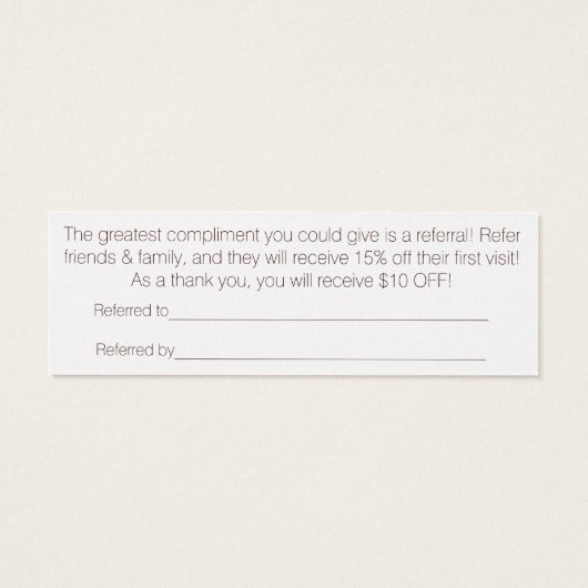 SALON MEO REFERRAL (Back)