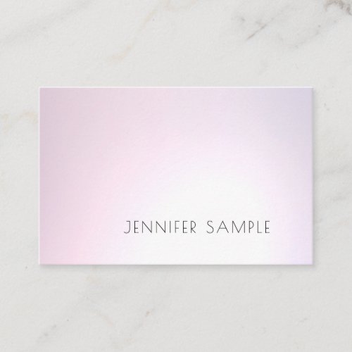 Salon Modern Elegant Design Professional Plain Business Card