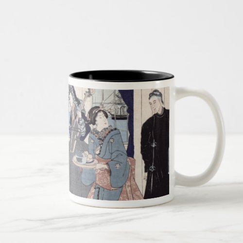 Salon of a house of foreign merchants at Two_Tone coffee mug