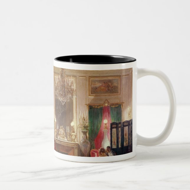 Salon of Princess Mathilde Bonaparte Two-Tone Coffee Mug (Right)