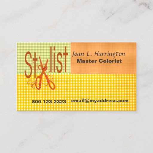 Customizable Styling Hairs Stylist Salon Sewing  Scissors Business Cards