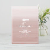 Salon Opening Pink Ombre Invitation (Standing Front)