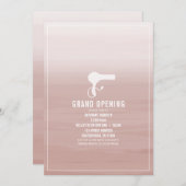 Salon Opening Pink Ombre Invitation (Front/Back)