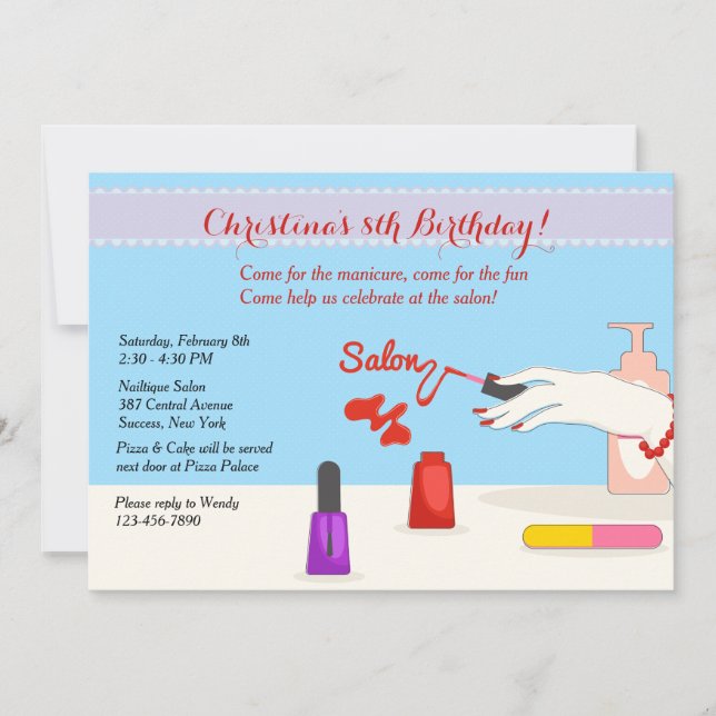 Salon Party Invitation (Front)