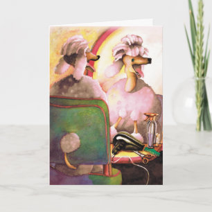 Salon Poodle Funny Birthday Card