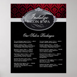 Salon Price List Poster
