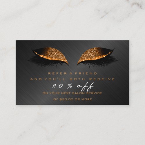 Salon Referral Card Honey Makeup Lashes Extension