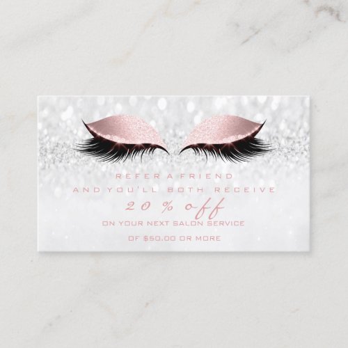 Salon Referral Makeup Pink Gray Girly Lash Studio