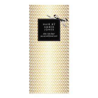 salon service menu gold stripes modern chic