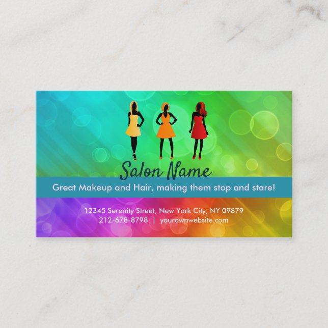 Salon slogans business card (Front)