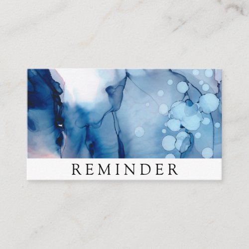 *~* Salon &amp; Spa Blue Chic Abstract Artistic Appointment Card