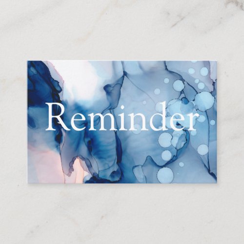 ** Salon &amp; Spa Blue Chic Abstract Artistic Appointment Card