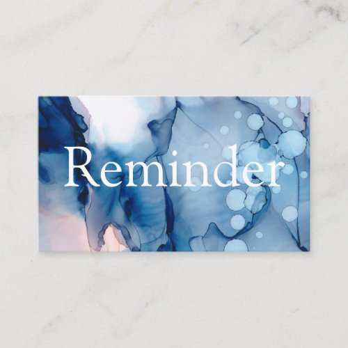 *~* Salon &amp; Spa Blue Chic Abstract Artistic Appointment Card