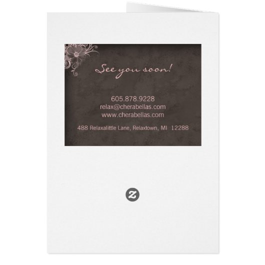 Salon Spa Brochure Pink Taupe Floral (Back)