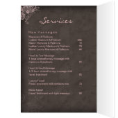Salon Spa Brochure Pink Taupe Floral (Inside (Left))