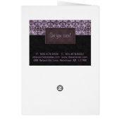 Salon Spa Brochure Purple Damask (Back)