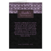 Salon Spa Brochure Purple Damask (Front)