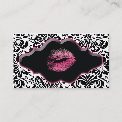 Customizable Salon Spa Business Card Pink Lips