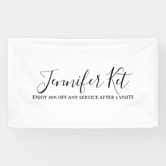 Salon spa business discount offer website visits a banner